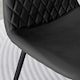 image 5 of Furniturebox 2x Corona Black Leg Black Faux Leather Dining Chair