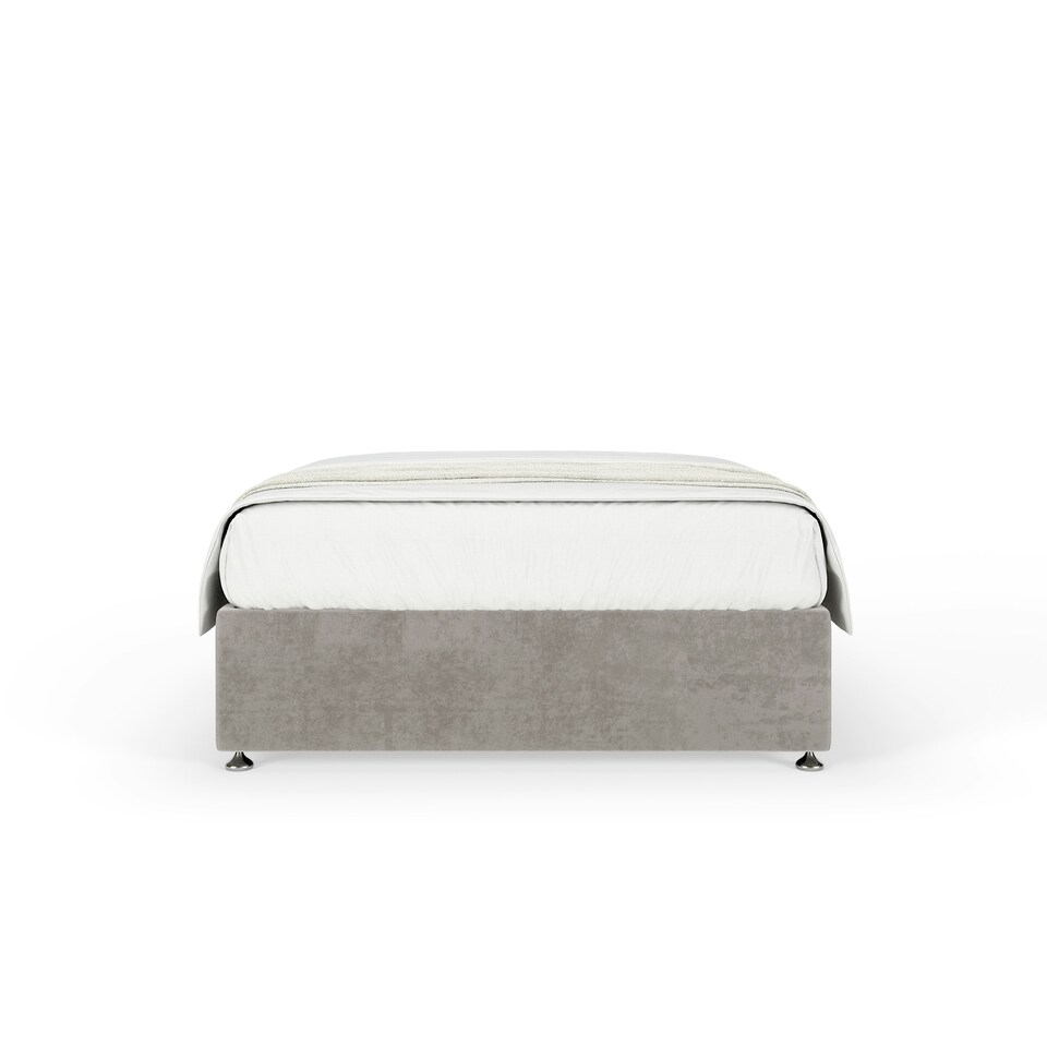 image 1 of Super Ortho Orthopaedic Seal Grey Naples Velvet Divan Set Super King