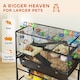 image 3 of PawHut Hamster Cage, 3 Tier Gerbil Cage on Wheels with Storage Shelf