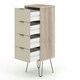 image 5 of Augusta Driftwood, 4 Drawer Narrow Chest Of Drawers Cream