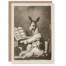 Francisco Goya Art Card And So Was His Grandfather Noble Donkey
