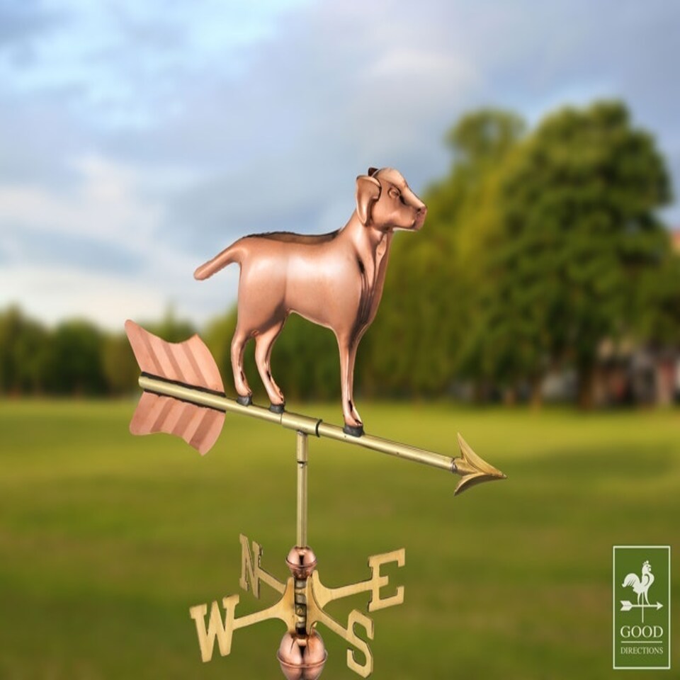 image 1 of Cottage Labrador Copper Weathervane - H 62 x W 53 x L 28 cm-