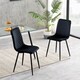 image 2 of Dining Chairs Velvet Fabric Lexi Set of 2 Black by MCC