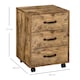 image 5 of HOMCOM 3-Drawer Filing Cabinet, Mobile File Cabinet for Home Office, Small Rolling Filing Cabinet, Printer Stand, Under Desk File Cabinet for A4, Letter-Size Files, Rustic Brown