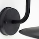 image 3 of ValueLights Lynton Swan Neck Matte Black Wall Light and LED Bulb Black