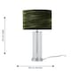 image 9 of Set of 2 Aura - Chrome Table Lamps with Green Crushed Velvet Shades Chrome | Green