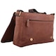image 2 of Large Genuine Distressed Leather Shoulder Cross Body Messenger Bag Brown