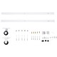 image 6 of HOMCOM 6FT Rustic Interior Sliding Barn Door Mounting Hardware Kit - White | White | White