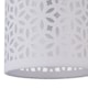 image 8 of Chrome Stick Table Lamp with White Laser Cut Shade | Chrome | White | Medium | 1