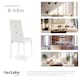 image 7 of Dining Chair Set - high backrest, slim steel legs & rhinestone highlights | White | white | 4