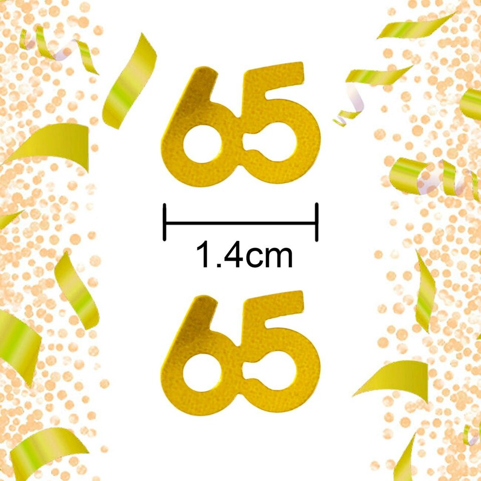 image 1 of 65th Confetti Gold 14G 1PK