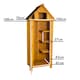 image 7 of JSH Bideford Tall 180cm Wooden Garden Storage Shed Unit with Pitched Roof - Natural