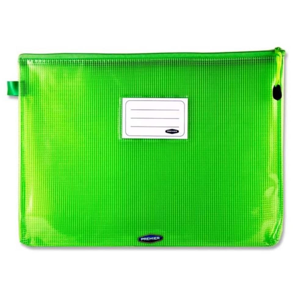 image 1 of A4+ Extra Durable Caterpillar Green Mesh Wallet by Premto
