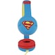 image 2 of Superman Childrens/Kids Logo On-Ear Headphones - Blue/Red/Yellow - One Size