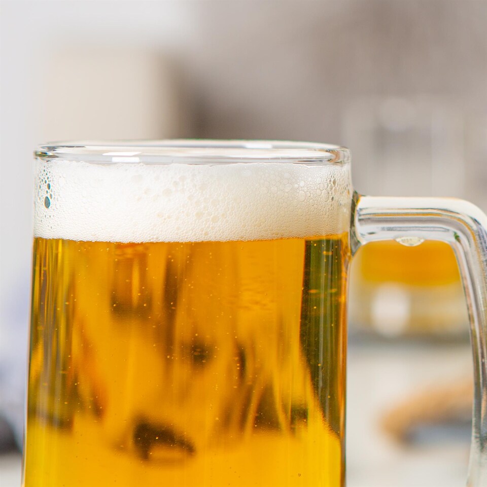 image 1 of Bormioli Rocco Stern Tankard Glass Beer Mugs - 510ml - Pack of 6