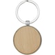 image 1 of Avenue Moreno Round Beech Wood Keyring - Natural - One Size