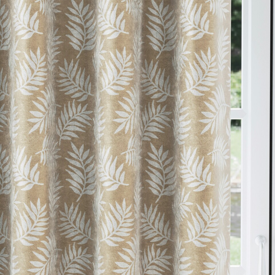 image 1 of Oakland Latte Curtains 90 x 90 inch (229 x 229 cm) Room Darkening Eyelet Thermal Noise Reducing Curtains for Bedroom and Living Room