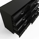 image 10 of FWStyle Chilton 8 Drawer Chest Of Drawers - Black Gloss Front