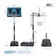 image 2 of NET1 Conquer Pro Adjustable Basketball Hoop — 111×71 cm Backboard, 145 L Portable Base, Black | Multi | BLACK | 4396
