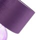 image 3 of Contemporary Deep Purple Ribbed Glass Table Lamp with Soft Velvet Fabric Shade | Purple