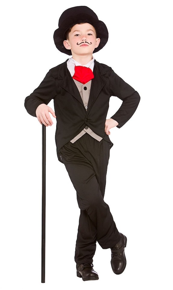 Victorian Gentleman Boys Fancy Dress Upper Class Dickens Kids Childrens Costume(8-10 Years)