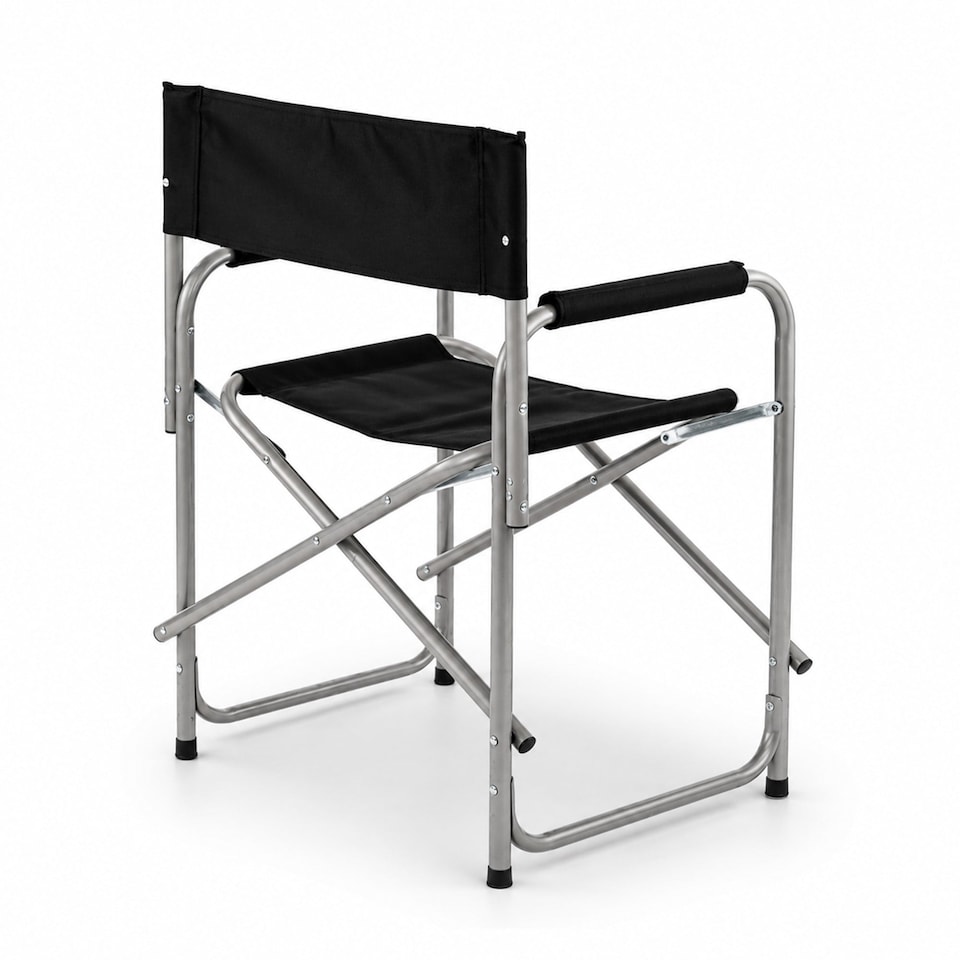 image 1 of Black Lightweight Folding Portable Outdoor Garden Camping Directors Chair Seat