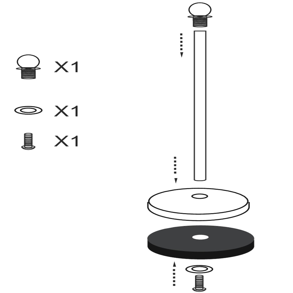image 1 of Interiors by Premier Stable White Toilet Roll Holder, Elegant Design Toilet Holder, Sturdy Toilet Roll Holder With White Base
