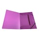 image 1 of Janrax A4 Purple Laminated Card 3 Flap Folder with Elastic Closure