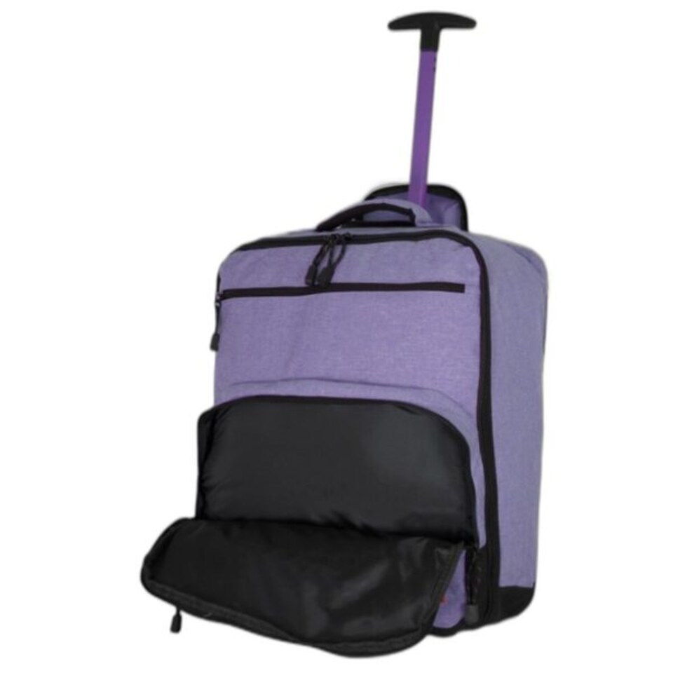 image 1 of Telescopic Handle Carry-On Bags - Purple