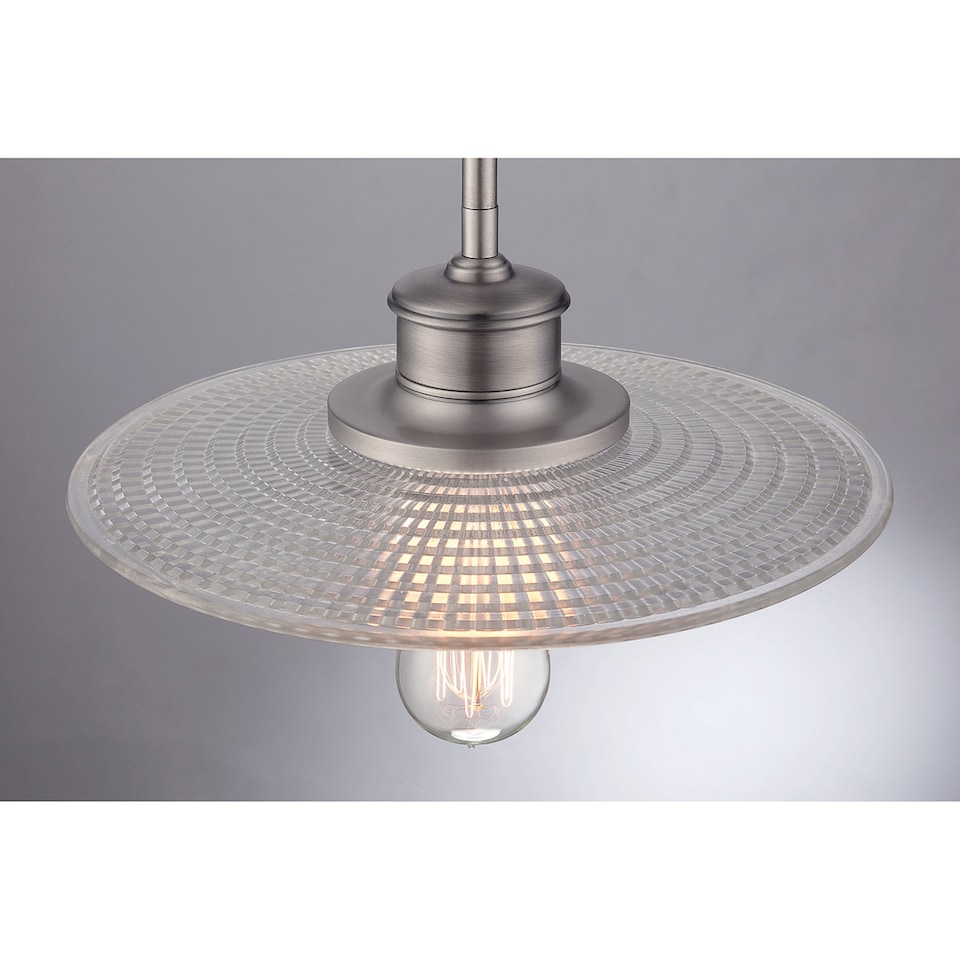image 1 of Admiral 1 Light Dome Ceiling Mini Pendant Antique Nickel, E27