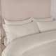 image 2 of OHS Ruffled Frill Edge Duvet Cover and Pillowcase Bedding Set, Super King - Natural Yellow | Natural | Super King