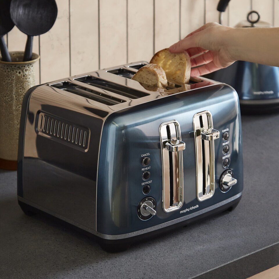 image 1 of Morphy Richards Accents Blue Kettle & Toaster Bundle