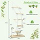 image 2 of COSTWAY 2 Pcs Wooden 8-Tier Plant Stand Rack Half Moon Shelf White