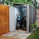image 2 of 9 x 6 ft Trimetals ProtectaBike 960 Pent Roof Metal Motorcycle Garage - Double Door - Police Approved Grey