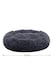 image 4 of Living and Home Calming Round Donut Plush Dog Cuddler Bed | Grey | Dark Grey