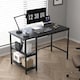 image 2 of MCC Direct Computer Desk with 2 adjustable shelves 100cm Chicago Black | Black
