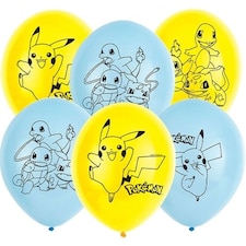Pokemon Biodegradable Latex Helium Balloons 28cm / 11 in - Pack of 6