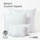 image 6 of Homescapes Luxury Super Microfibre Cushion Pad Insert Inner 60 x 60 cm (24 x 24") White