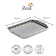 image 2 of Zeal Melamine Mini Tray, Gingham Pattern, 18 x 14 cm, Dark Grey