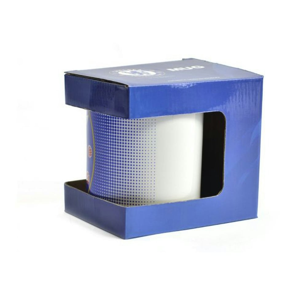 image 1 of Chelsea FC Halftone 0.3kg Boxed Mug - Blue/White - One Size