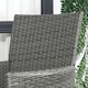 image 8 of Outsunny Rattan Bistro Set Garden Chair Table Patio Outdoor, Light Grey