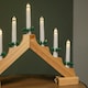 image 4 of 41cm Battery Operated Light up Wooden Christmas Candle Bridge with 7 Warm White LEDs