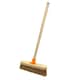image 3 of 2 x 10" Indoor Outdoor Traditional Wooden Coco Yard Sweeping Brush With Handle & Support Bracket