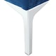 image 3 of Modern One Seater Sofa Blue Fabric with Chrome Feet - Comfortable Couch with Cushion for Living Room, Bedroom or Office Blue