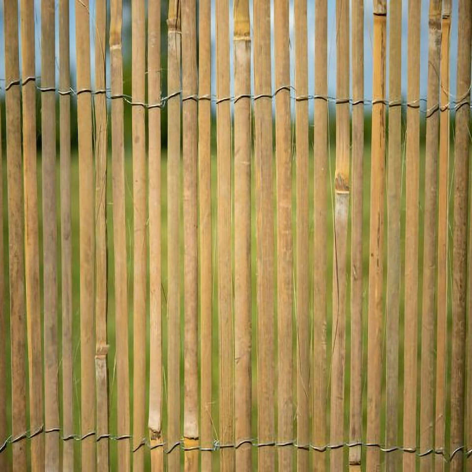image 1 of Primrose Bamboo Slat Natural Garden Fence Screening Roll Privacy W4m x H1.5m