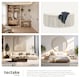 image 5 of Moon upholstered bench with ample storage space, weight capacity 150 kg | Cream | bouclé cream | One Size | 1