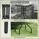 image 5 of Outsunny Outdoor Bistro Table Rounding Dining Tempered Glass Top Black φ60cm