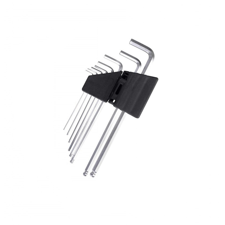 image 1 of SupaTool Long Arm Ball End Hex Key Set (10 Pieces) - Satin - 14 x 33.5 x 4cm