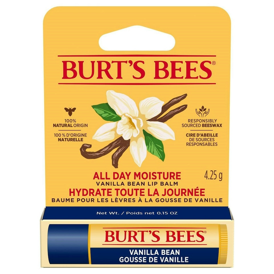 image 1 of Burt's Bees Moisturising Lip Balm Vanilla Bean
