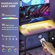 image 4 of HOMCOM L Shaped Desk with LED Lights Reversible Corner Gaming Desk with Storage